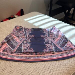 Lucky in Love Blue and Pink Embellished Mini Skorts